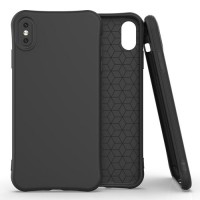 Soft Color Case flexible gel case for iPhone XS / iPhone X Μαύρο
