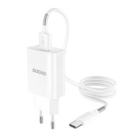  Dudao Φορτιστής EU USB Wall Charger 5V/2.4A QC3.0 Quick Charge 3.0 + Καλώδιο USB Type C Λευκό (A3EU)