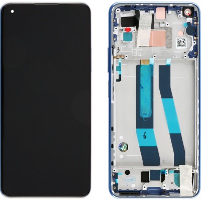 Display Unit + Frame for Xiaomi Mi 11 Lite 4G bubblegum blue OEM