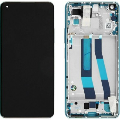 Display Unit + Frame for Xiaomi Mi 11 Lite 5G truffle black OEM