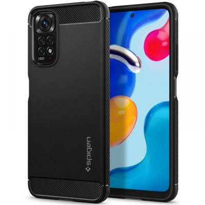 Spigen Rugged Armor Back Cover Σιλικόνης Μαύρο (Redmi Note 11 / 11S)