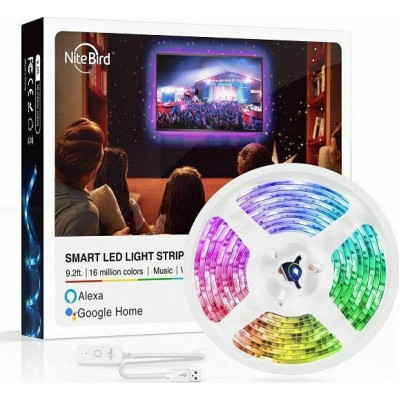 Supfire NiteBird SL3 Ταινία LED Τροφοδοσίας 12V RGB Μήκους 10m και 30 LED ανά Μέτρο Τύπου SMD5050