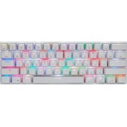 Motospeed CK62 RGB Ασύρματο Gaming Μηχανικό Πληκτρολόγιο 60% με Outemu Blue διακόπτες και RGB φωτισμό (Ελληνικό) Λευκό