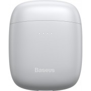 Baseus W04 Earbud Bluetooth Handsfree Ακουστικά με Αντοχή στον Ιδρώτα και Θήκη Φόρτισης Λευκά