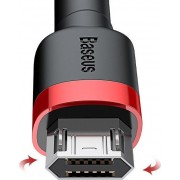 Baseus Cafule Braided USB 2.0 to micro USB Cable Μαύρο 3m (CAMKLF-H91)