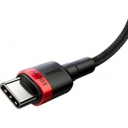 Baseus Cafule Braided USB 2.0 Cable USB-C male - USB-C male Κόκκινο 2m (CATKLF-AL91)