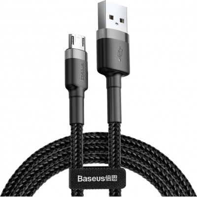 Baseus Cafule Braided USB 2.0 to micro USB Cable Γκρι 0.5m (CAMKLF-AG1)
