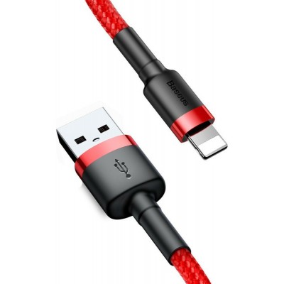 Baseus Cafule Braided USB to Lightning Cable Κόκκινο 3m (CALKLF-R09)
