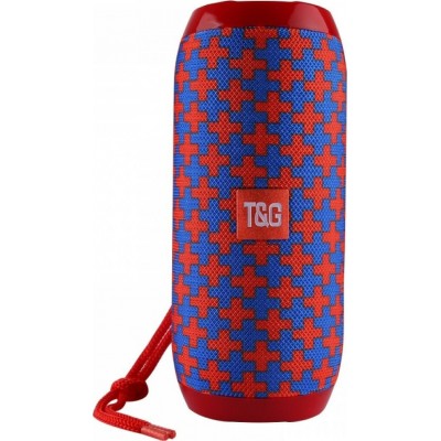 T&G TG-117 Ηχείο Bluetooth 5W με Ραδιόφωνο και διάρκεια μπαταρίας έως 4 ώρες Red/Blue