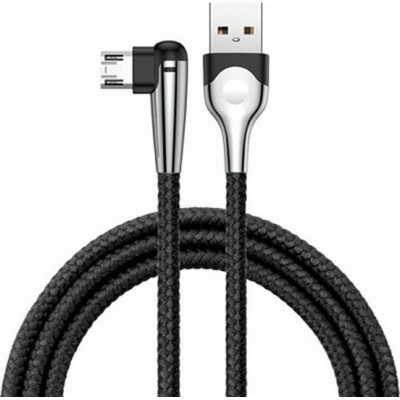 Baseus MVP Angle (90°) / Braided USB 2.0 to micro USB Cable Μαύρο 1m (CAMMVP-Ε01)