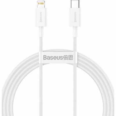 Baseus USB 2.0 Cable USB-C male - Lightning Λευκό 1,5m (CATLYS-B02)