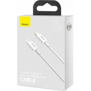 Baseus USB 2.0 Cable USB-C male - Lightning Λευκό 1,5m (CATLYS-B02)