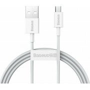 Baseus Superior Series Regular USB 2.0 to micro USB Cable Λευκό 1m (CAMYS-02)