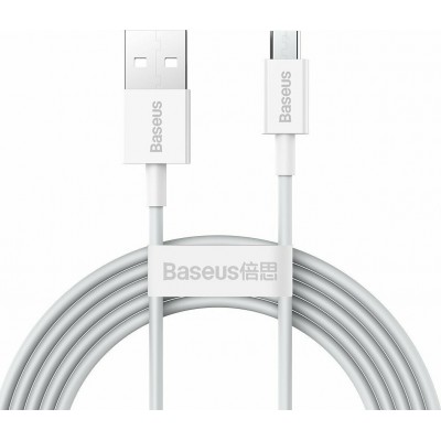 Baseus Superior Series Regular USB 2.0 to micro USB Cable Λευκό 2m (CAMYS-A02)