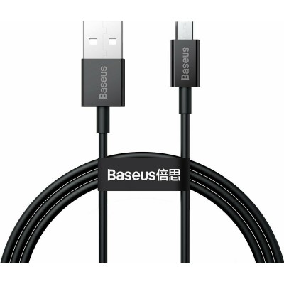 Baseus Superior Series Regular USB 2.0 to micro USB Cable Μαύρο 1m (CAMYS-01)