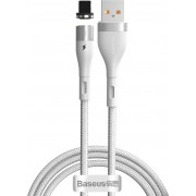 Baseus Braided / Magnetic USB to Lightning Cable Λευκό 1m (CALXC-K02)