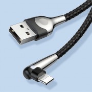 Baseus MVP Angle (90°) / Braided USB 2.0 to micro USB Cable Μαύρο 1m (CAMMVP-Ε01)