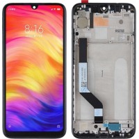 Γνήσια Οθόνη Και Μηχανισμός Αφής με Πλαίσιο Xiaomi Redmi Note 7 Μαύρο (Service Pack) 5606100920C7