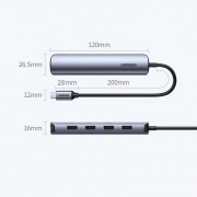 Ugreen adapter USB Type C - HDMI / 4 x USB gray (CM417)