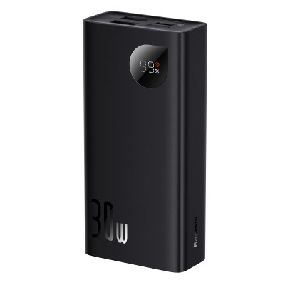  Baseus Adaman2 power bank with digital display 10000mAh 30W 2 x USB / 1x USB Type C Power Delivery Quick Charge SCP black (PPAD040001)