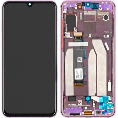 Display Unit + Frame for Xiaomi Mi 9 purple OEM