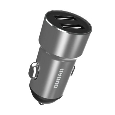 Dudao Φορτιστής Αυτοκινήτου 3.4A Universal Smart Car Charger 2x USB Ασημί (R6 silver)