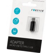 Forever USB-C male - micro USB female adapter Μαύρο