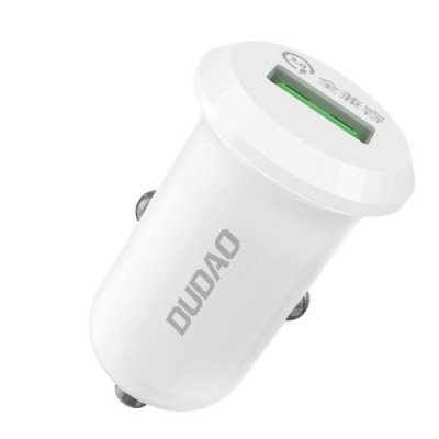 Dudao Φορτιστής Αυτοκινήτου  universal Car Charger USB Quick Charge 3.0 QC3.0 4A 15W Λευκό (R4)