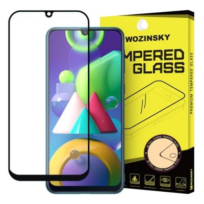 Wozinsky Tempered Glass Full Glue Super Tough Screen Protector Full Coveraged with Frame Case Friendly for Samsung Galaxy M30s / Galaxy M21 Μαύρο