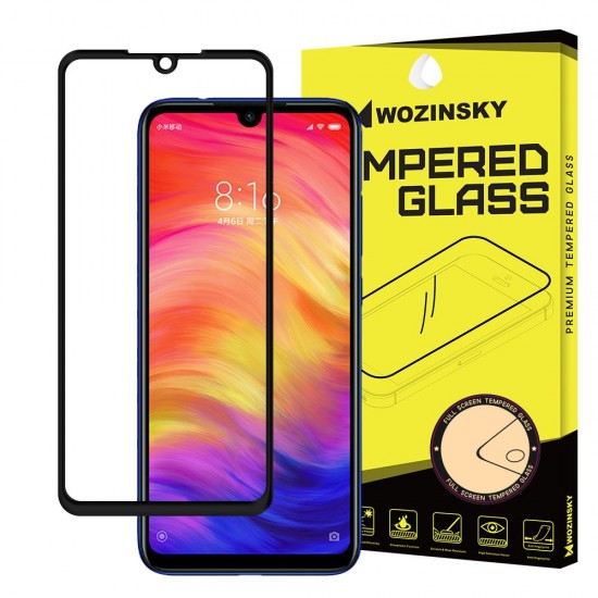 Wozinsky Full Cover Tempered Glass 9H για Xiaomi Redmi Note 7 μαύρο