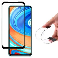 Wozinsky Full Cover Flexi Nano Glass Hybrid Screen Protector with frame for Xiaomi Redmi Note 9 Pro / Redmi Note 9S / Poco X3 NFC μαύρο