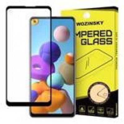 Wozinsky Tempered Glass Full Glue Super Tough Screen Protector Full Coveraged with Frame Case Friendly for Samsung Galaxy A21S μαύρο