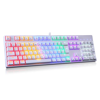 Motospeed CK107 RGB Mechanical Gaming Keyboard με Rainbow Blue διακόπτες - Λευκό
