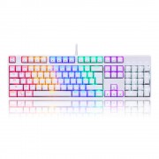 Motospeed CK107 RGB Mechanical Gaming Keyboard με Rainbow Blue διακόπτες - Λευκό