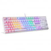 Motospeed CK107 RGB Mechanical Gaming Keyboard με Rainbow Blue διακόπτες - Λευκό