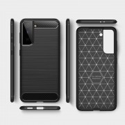 Nexeri Silicone Armored Carbon Case for Samsung Galaxy S21 black