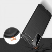 Nexeri Silicone Armored Carbon Case for Samsung Galaxy S21 black