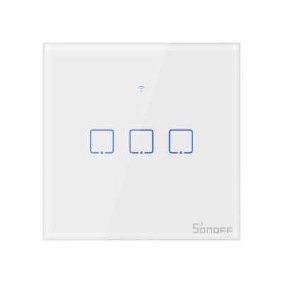 Sonoff T1EU3C-TX touch Wi-Fi wireless wall smart switches white + RF 433