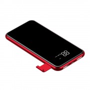 Baseus Bracket Wireless Charger Power Bank Qi 8000 mAh with Wireless Charging and Pull-Type Support red (PPALL-EX09)