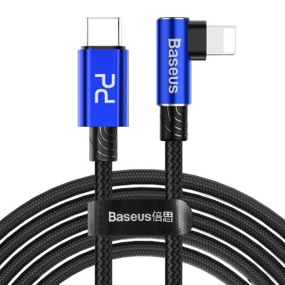 Baseus MVP Elbow USB Type C Power Delivery / Lightning Cable PD 18W 1m blue (CATLMVP-A03)