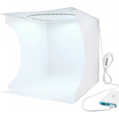 PULUZ PU5030 Μίνι αναδιπλούμενο στούντιο φωτογράφισης 30x30x30cm με ενσωματωμένο φωτισμό LED και 6 σκηνικά