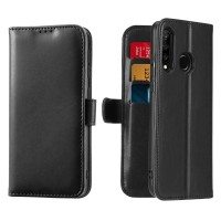 DUX DUCIS Wish Genuine Leather Bookcase type case for Huawei P30 Lite black