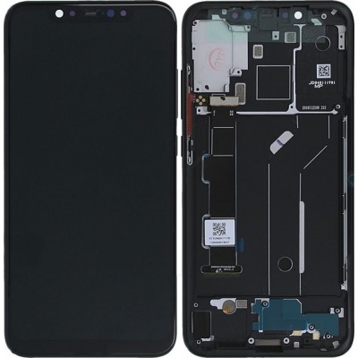 Γνήσια Οθόνη LCD με Μηχανισμό Αφής και Πλαίσιο για Xiaomi Mi 8 5606100400B6 (Service Pack) - Χρώμα: Μαύρο