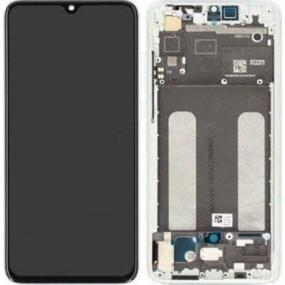 Γνήσια Οθόνη LCD και Μηχανισμός Αφής με Πλαίσιο για Xiaomi Mi 9 Lite 560910015033 Λευκό (Service Pack)