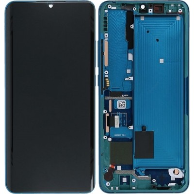 Γνήσια Οθόνη LCD και Μηχανισμός Αφής με Πλαίσιο για Xiaomi Mi Note 10/Note 10 Pro 56000100F400 Πράσινο (Service Pack)