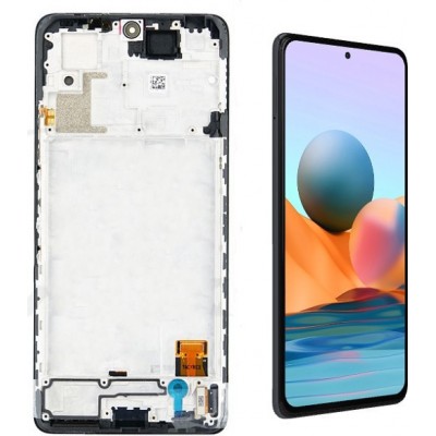 Γνήσια Οθόνη + Πλαίσιο για Redmi Note 10 Pro tarnish 56000200K600 (service pack)