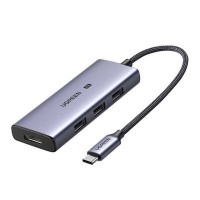Ugreen 4in1 multi-functional HUB USB Type C - 3x USB 3.2 Gen 1 / HDMI 2.1 8K 30Hz gray (50629 CM500)