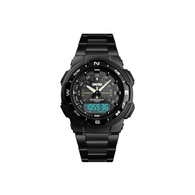 SKMEI 1370 Ρολόι χειρός ανδρικό Μαύρο