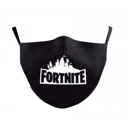 Μάσκα Προστασίας Προσώπου Πολλαπλών Χρήσεων Fortnite logo Μαύρη