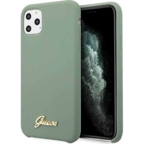 Guess Back Cover Χακί Gold Logo (iPhone 11 Pro)